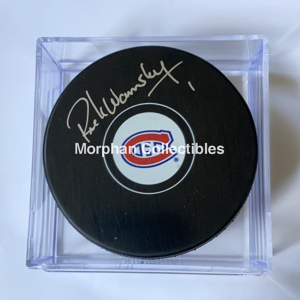 Rick Wamsley - Autographed Puck Montreal Canadiens