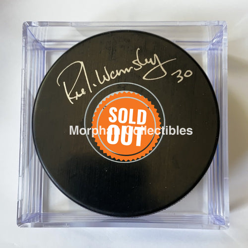 Rick Wamsley - Autographed Puck St Louis Blues
