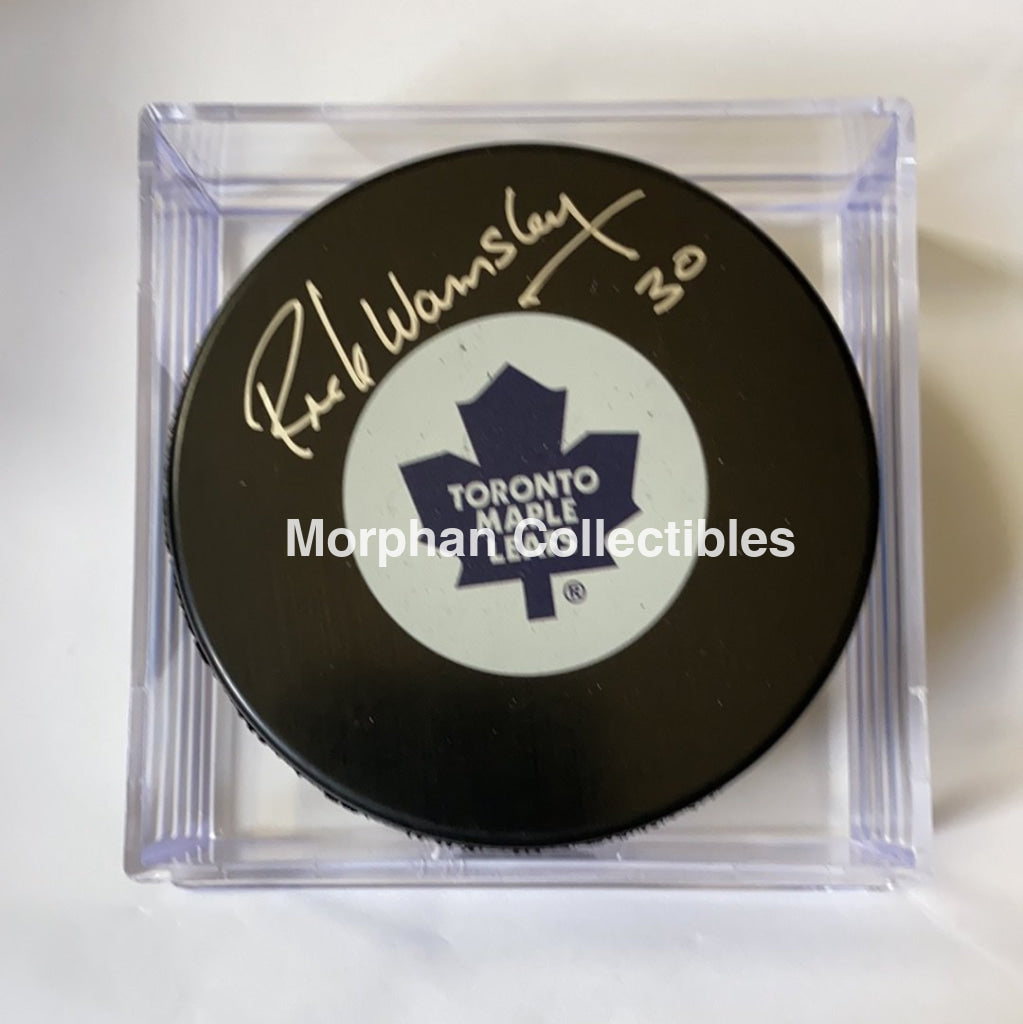 Rick Wamsley - Autographed Puck Toronto Maple Leafs