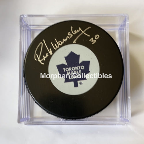 Rick Wamsley - Autographed Puck Toronto Maple Leafs