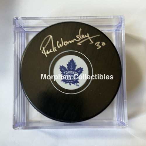 Rick Wamsley - Autographed Puck Toronto Maple Leafs