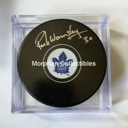 Rick Wamsley - Autographed Puck Toronto Maple Leafs