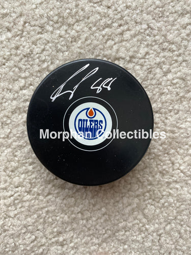Rob Schremp - Autographed Puck Edmonton Oilers
