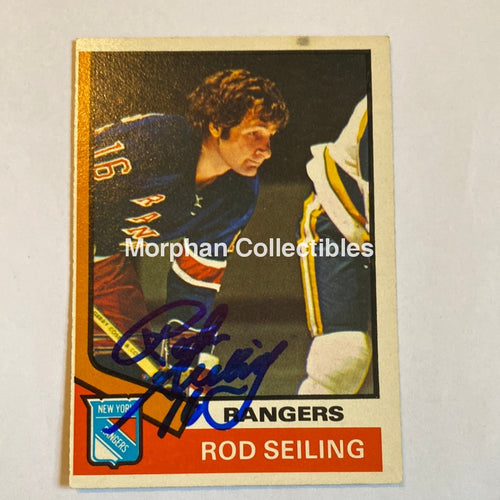 Rod Seiling - Autographed Card 1974-75 Opc