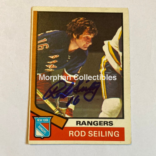 Rod Seiling - Autographed Card 1974-75 Opc