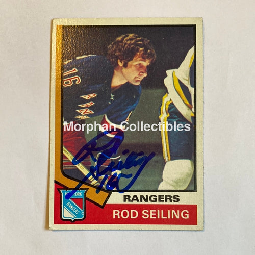 Rod Seiling - Autographed Card 1974-75 Topps