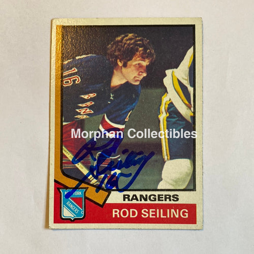 Rod Seiling - Autographed Card 1974-75 Topps