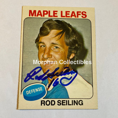 Rod Seiling - Autographed Card 1975-76 Opc