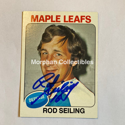 Rod Seiling - Autographed Card 1975-76 Topps