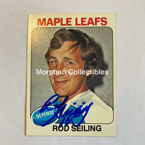 Rod Seiling - Autographed Card 1975-76 Topps