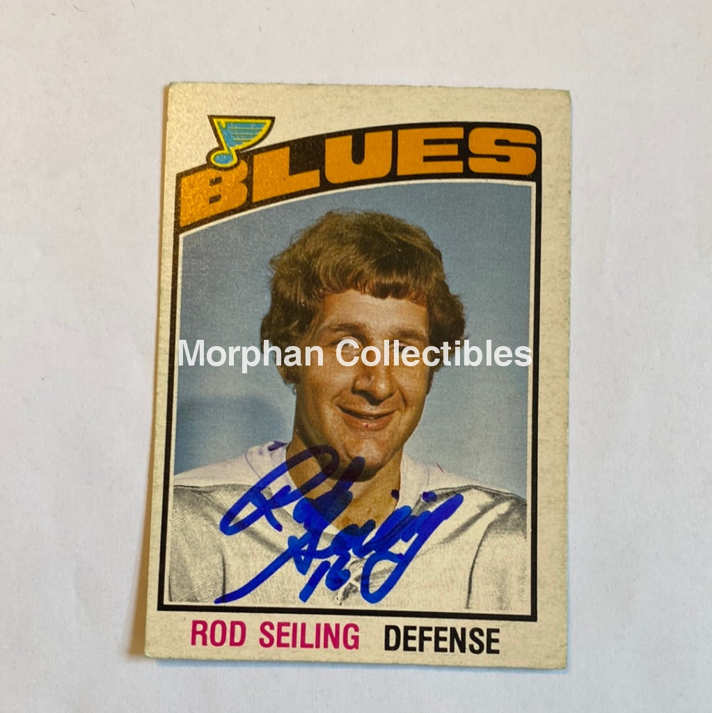 Rod Seiling - Autographed Card 1976-77 Opc