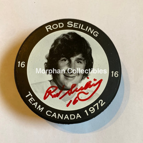 Rod Seiling - Autographed Puck Team Canada 1972