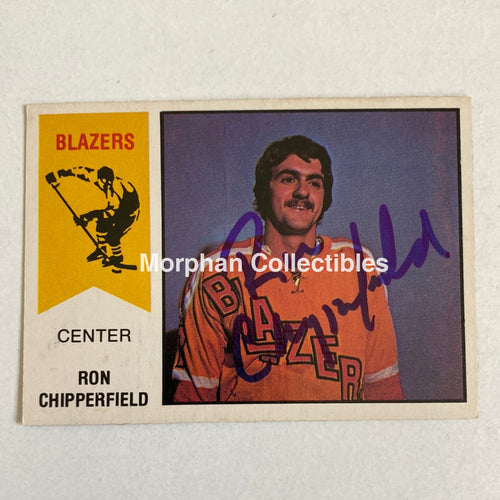 Ron Chipperfield - Autographed Card Opc 1974-75 Wha
