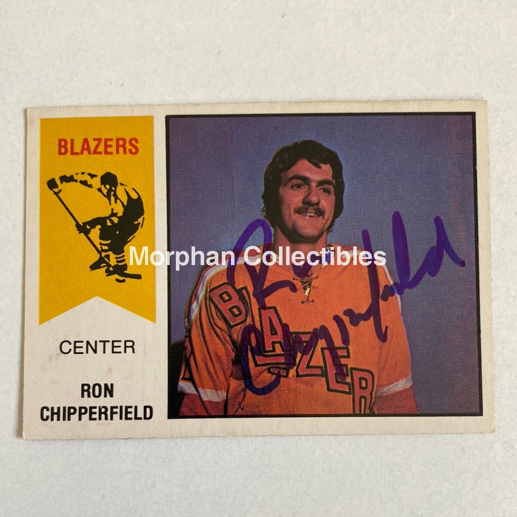 Ron Chipperfield - Autographed Card Opc 1974-75 Wha