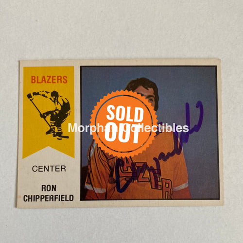 Ron Chipperfield - Autographed Card Opc 1974-75 Wha