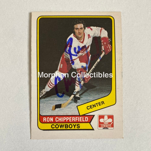 Ron Chipperfield - Autographed Card Opc 1976-77 Wha