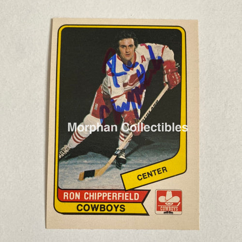 Ron Chipperfield - Autographed Card Opc 1976-77 Wha
