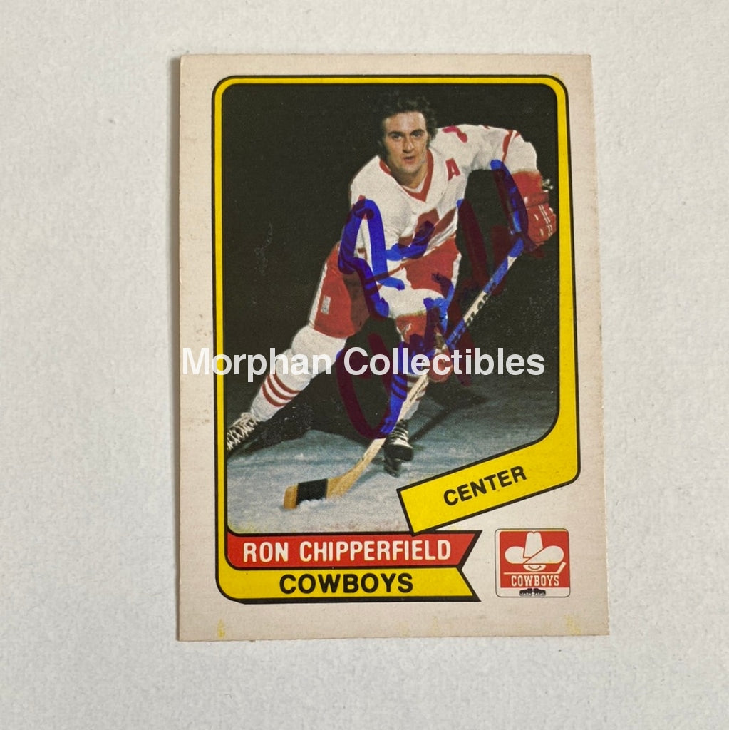 Ron Chipperfield - Autographed Card Opc 1976-77 Wha