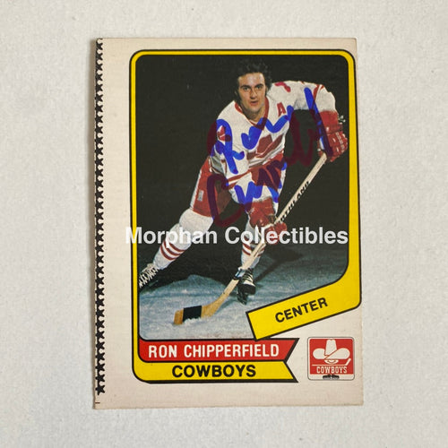 Ron Chipperfield - Autographed Card Opc 1976-77 Wha