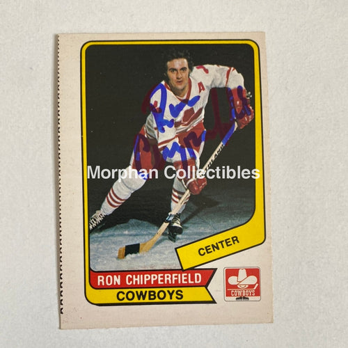 Ron Chipperfield - Autographed Card Opc 1976-77 Wha