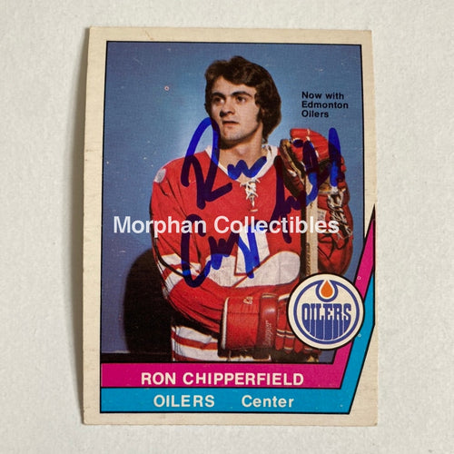 Ron Chipperfield - Autographed Card Opc 1977-78 Wha