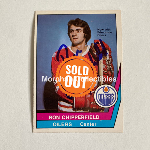 Ron Chipperfield - Autographed Card Opc 1977-78 Wha