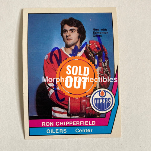 Ron Chipperfield - Autographed Card Opc 1977-78 Wha