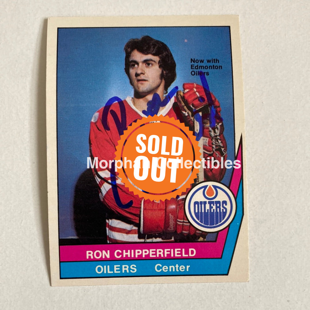 Ron Chipperfield - Autographed Card Opc 1977-78 Wha