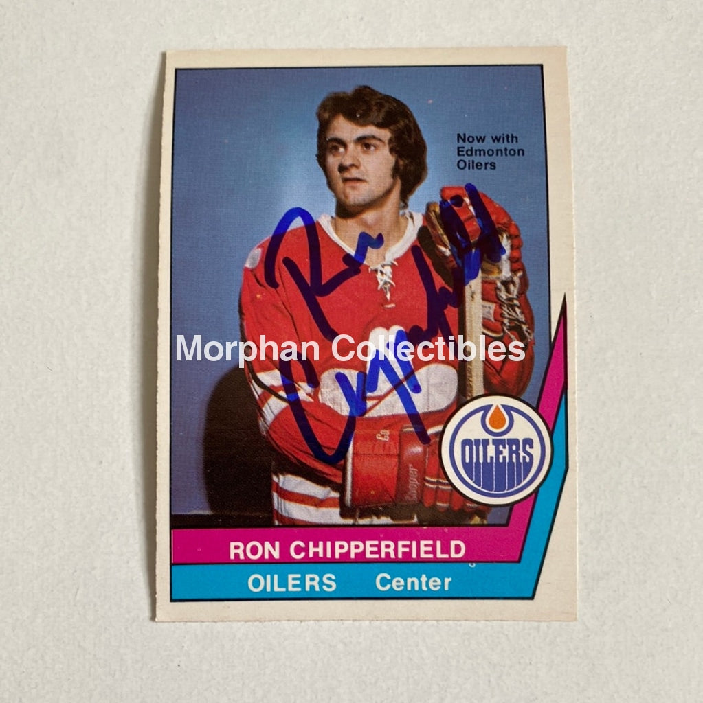 Ron Chipperfield - Autographed Card Opc 1977-78 Wha