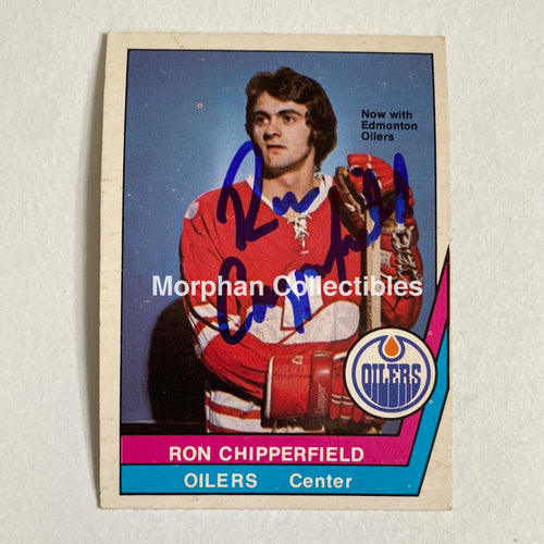Ron Chipperfield - Autographed Card Opc 1977-78 Wha