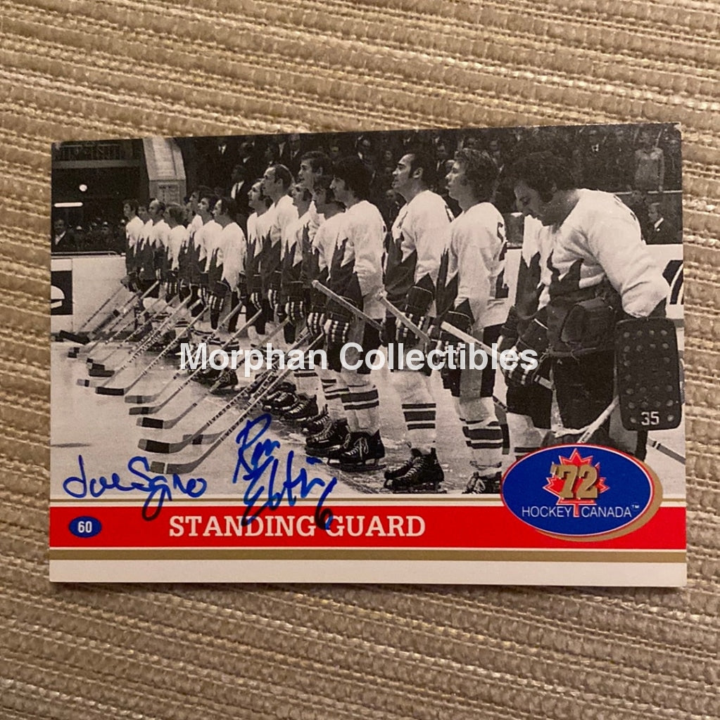 Ron Ellis And Joe Sgro Autographed Card - Team Canada 1972