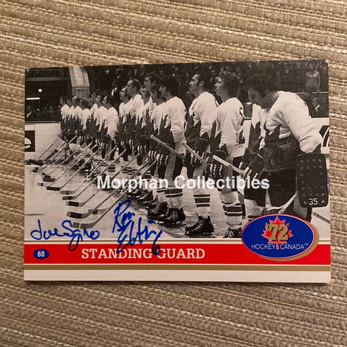 Ron Ellis And Joe Sgro Autographed Card - Team Canada 1972
