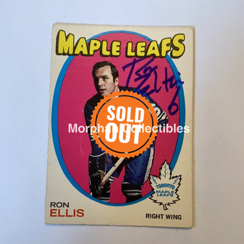 Ron Ellis - Autographed Card 1971-72 Opc