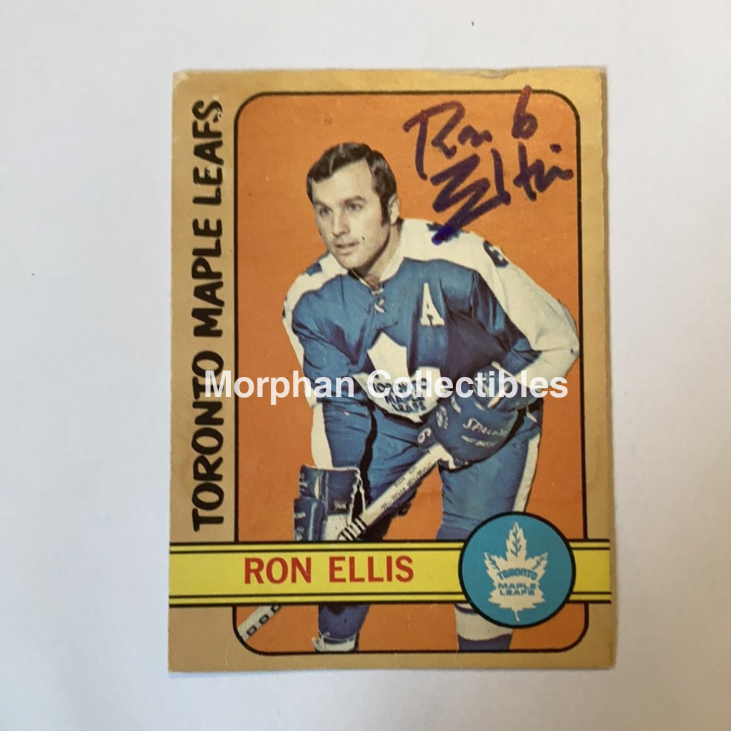 Ron Ellis - Autographed Card 1972-73 Opc