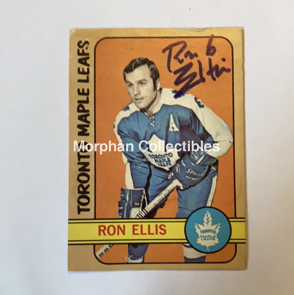 Ron Ellis - Autographed Card 1972-73 Opc