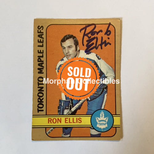Ron Ellis - Autographed Card 1972-73 Opc