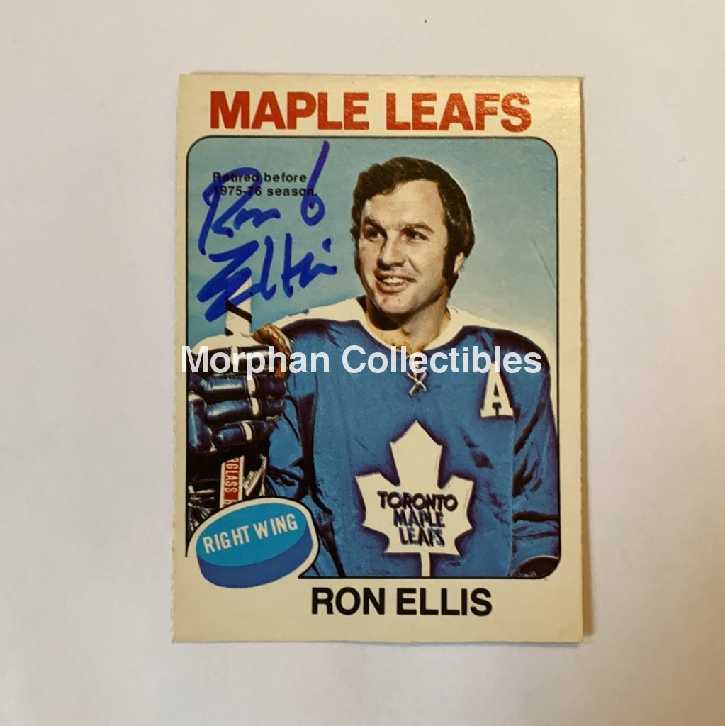 Ron Ellis - Autographed Card 1975-76 Opc