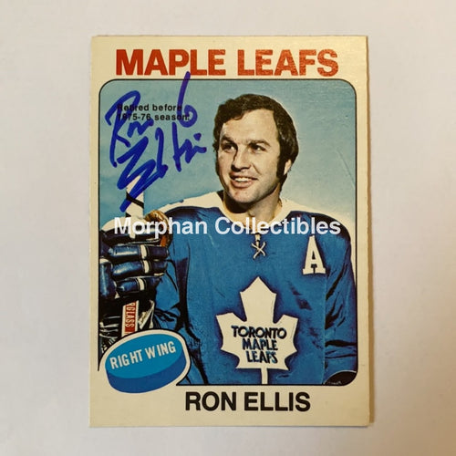 Ron Ellis - Autographed Card 1975-76 Opc