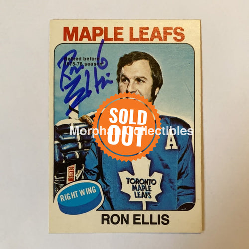 Ron Ellis - Autographed Card 1975-76 Opc