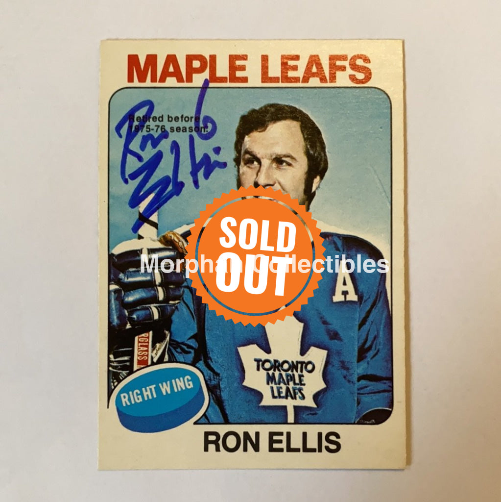 Ron Ellis - Autographed Card 1975-76 Opc