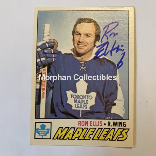 Ron Ellis - Autographed Card 1977-78 Opc