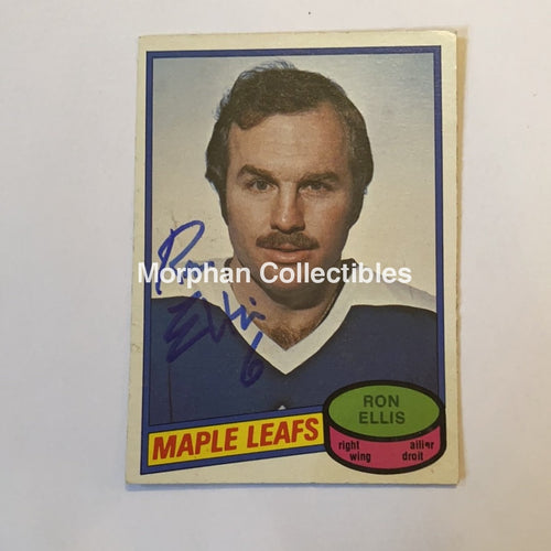 Ron Ellis - Autographed Card 1980-81 Opc