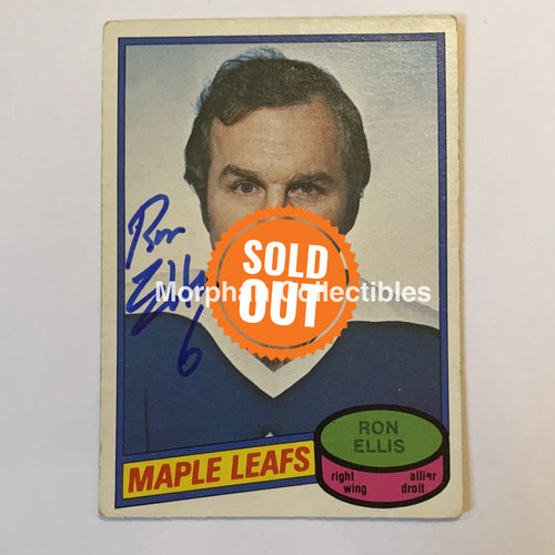 Ron Ellis - Autographed Card 1980-81 Opc