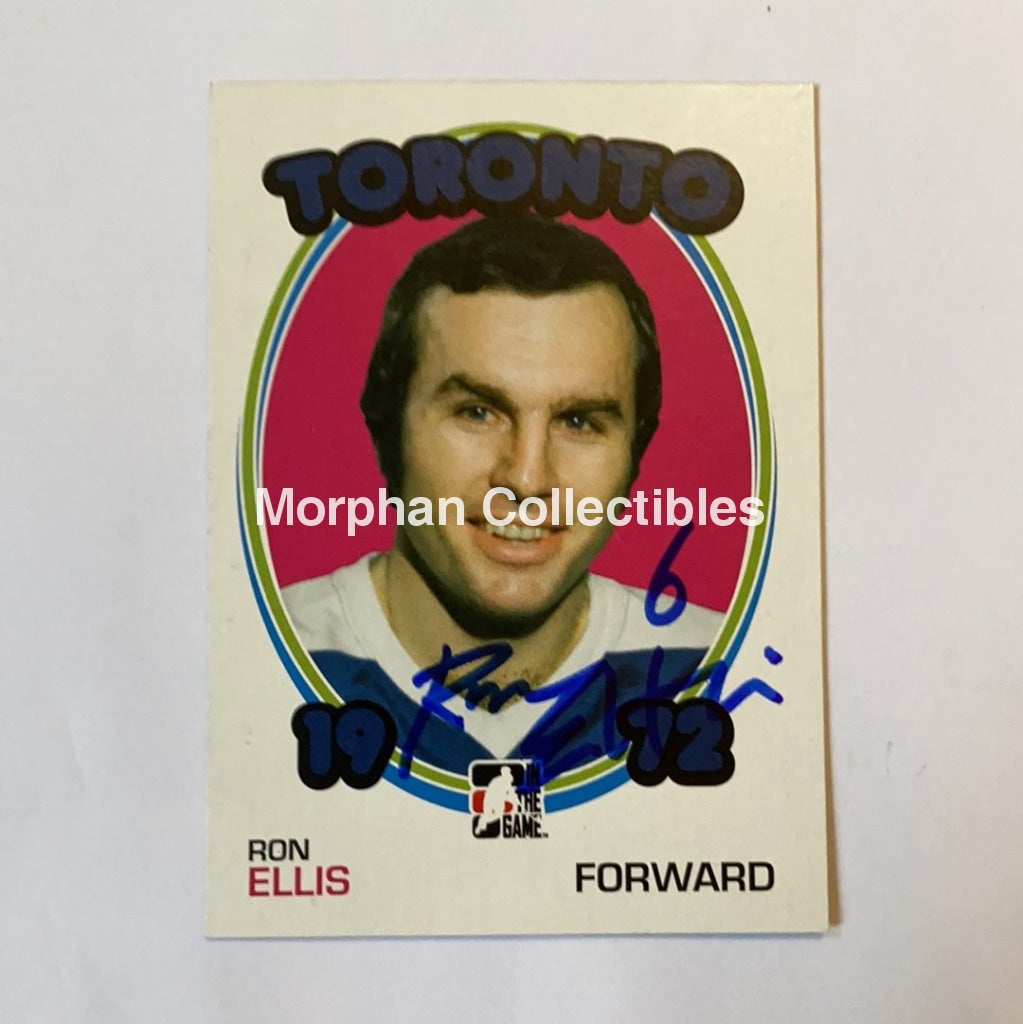 Ron Ellis - Autographed Card Itg 1972