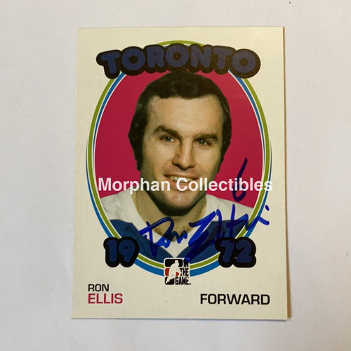 Ron Ellis - Autographed Card Itg 1972