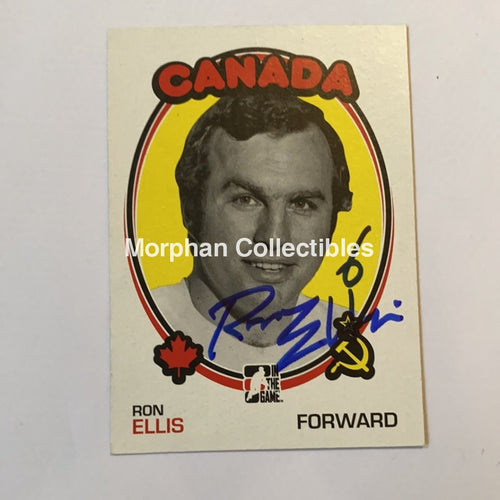 Ron Ellis - Autographed Card Itg 1972 Canada