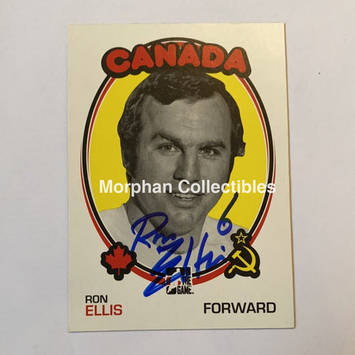 Ron Ellis - Autographed Card Itg 1972 Canada