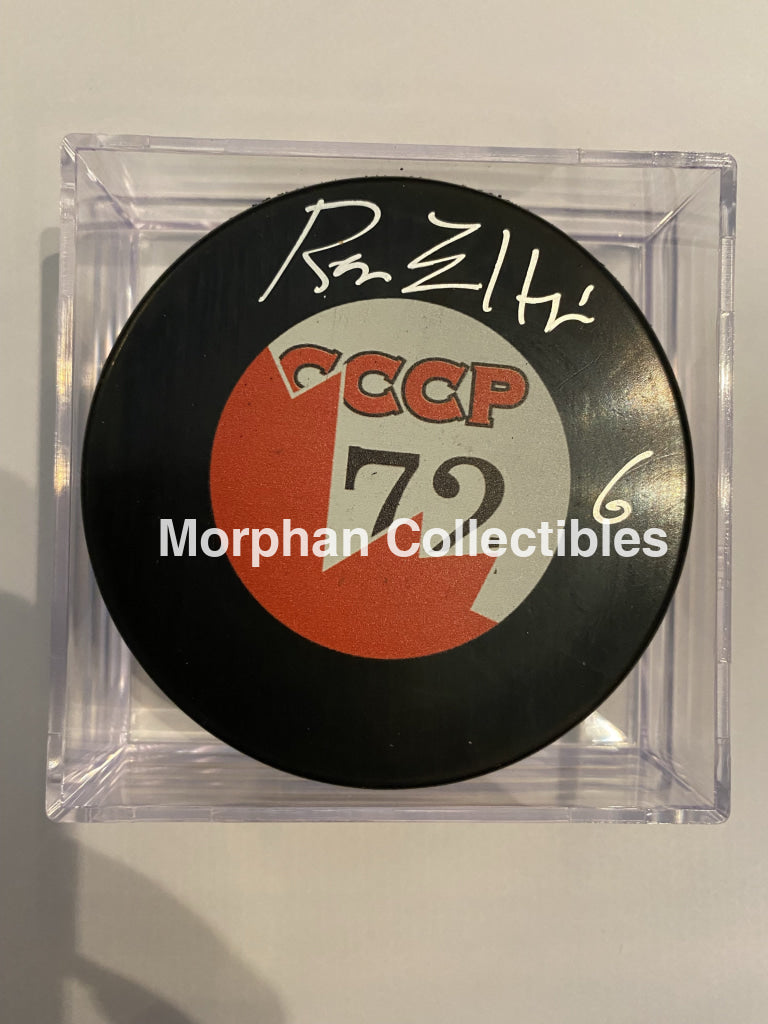 Ron Ellis - Autographed Puck Team Canada 1972