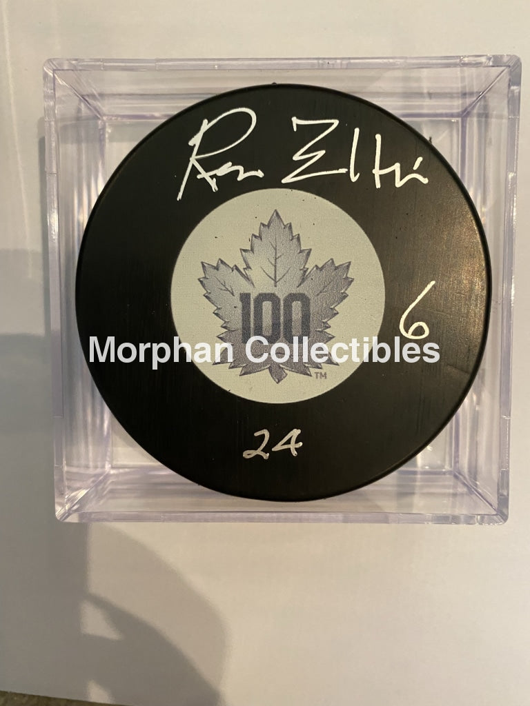 Ron Ellis - Autographed Puck Toronto Maple Leafs