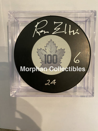 Ron Ellis - Autographed Puck Toronto Maple Leafs